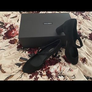 Dolce & Gabbana Mary Jane Suede Heels